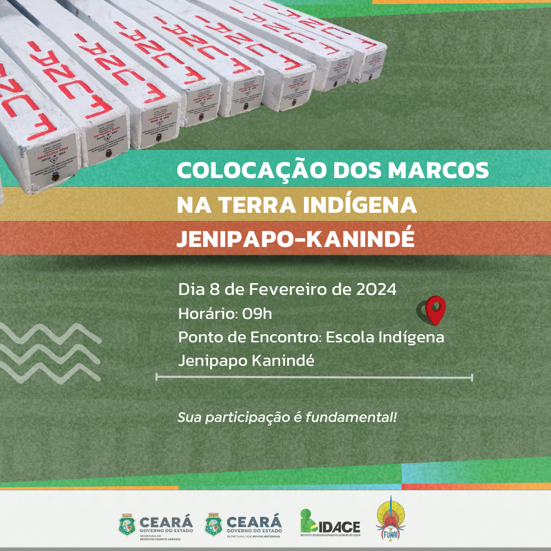 Colocação de marcos finalizam medição da terra indígena Jenipapo-Kanindé em Aquiraz